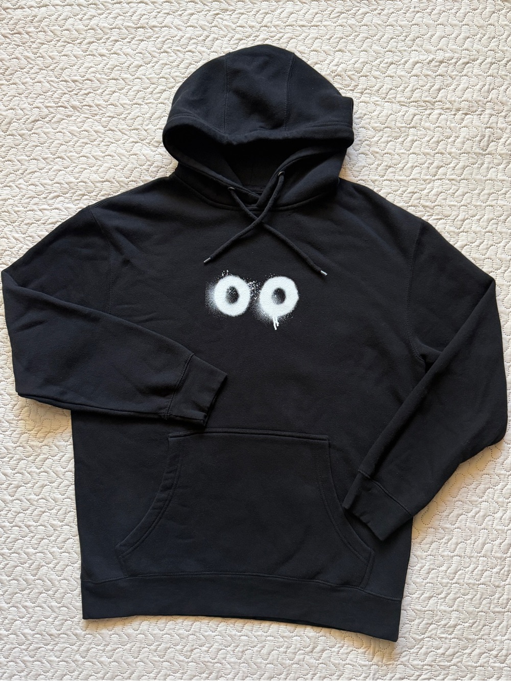 Lane Seven Black Eyes Crescent Moon Graphic Hoodie Men’s L Streetwear